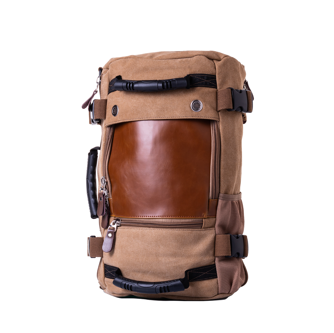 Travel Canvas Leather Backpack for Men