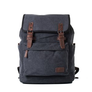 Canvas School Laptop Backpack, Travel Notebook Bag, for Men Women